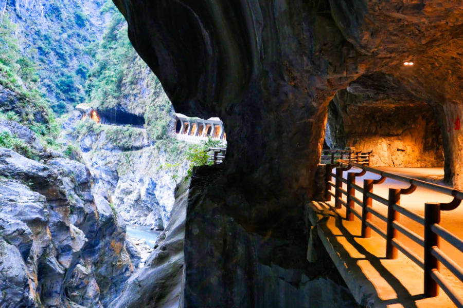 Tunnel of Nine Turns (Jiuqudong) in Taroko National Park